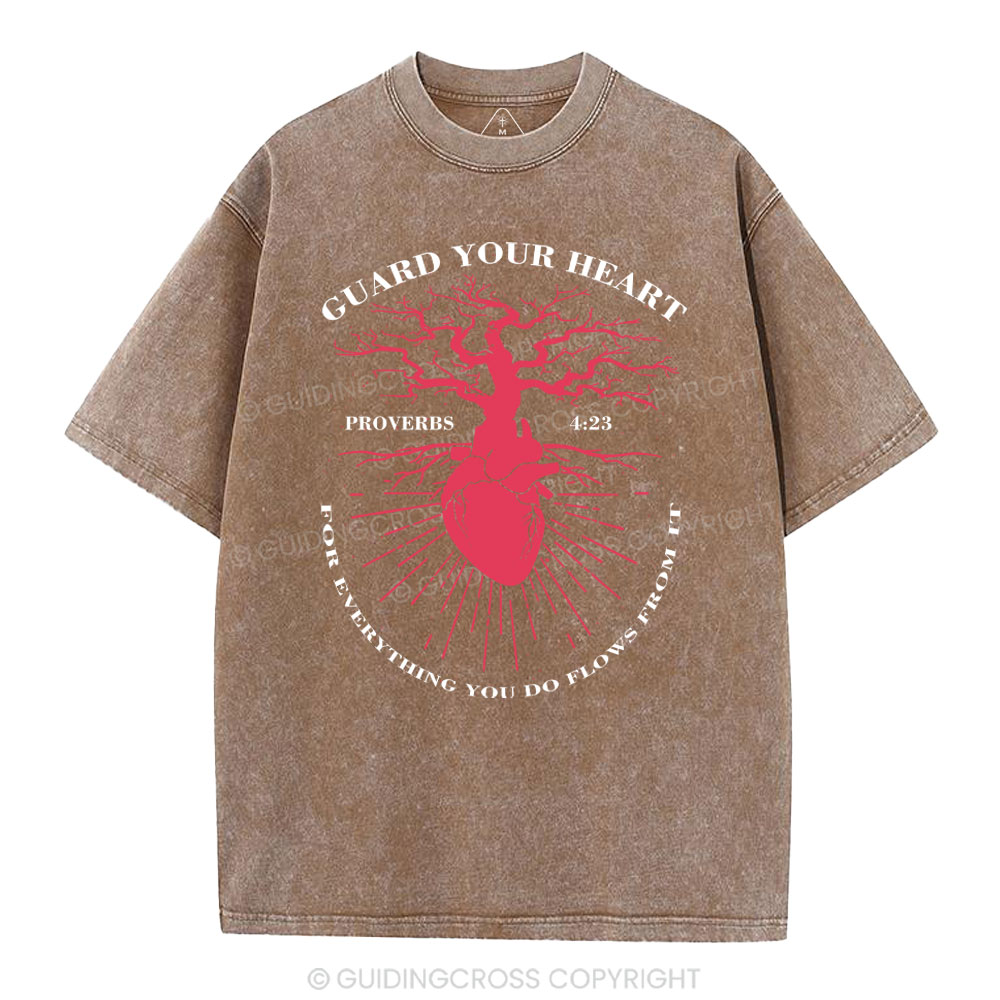 Guard Your Heart Christian Washed T-Shirt