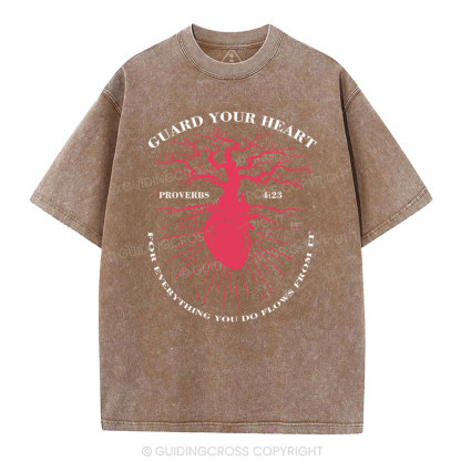 Guard Your Heart Christian Washed T-Shirt