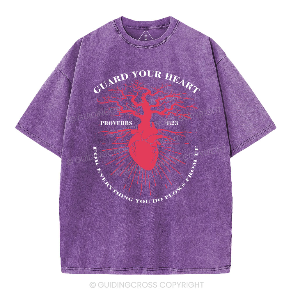 Guard Your Heart Christian Washed T-Shirt