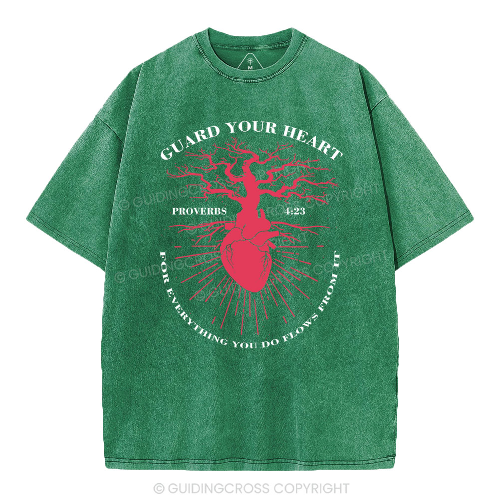 Guard Your Heart Christian Washed T-Shirt