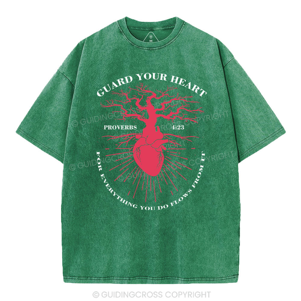 Guard Your Heart Christian Washed T-Shirt