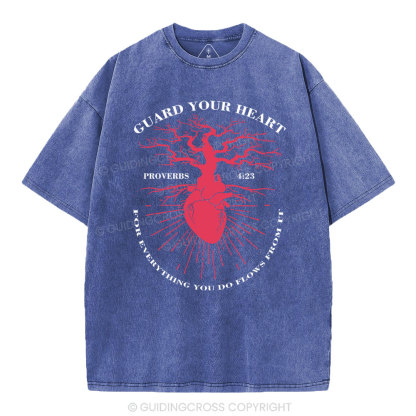 Guard Your Heart Christian Washed T-Shirt