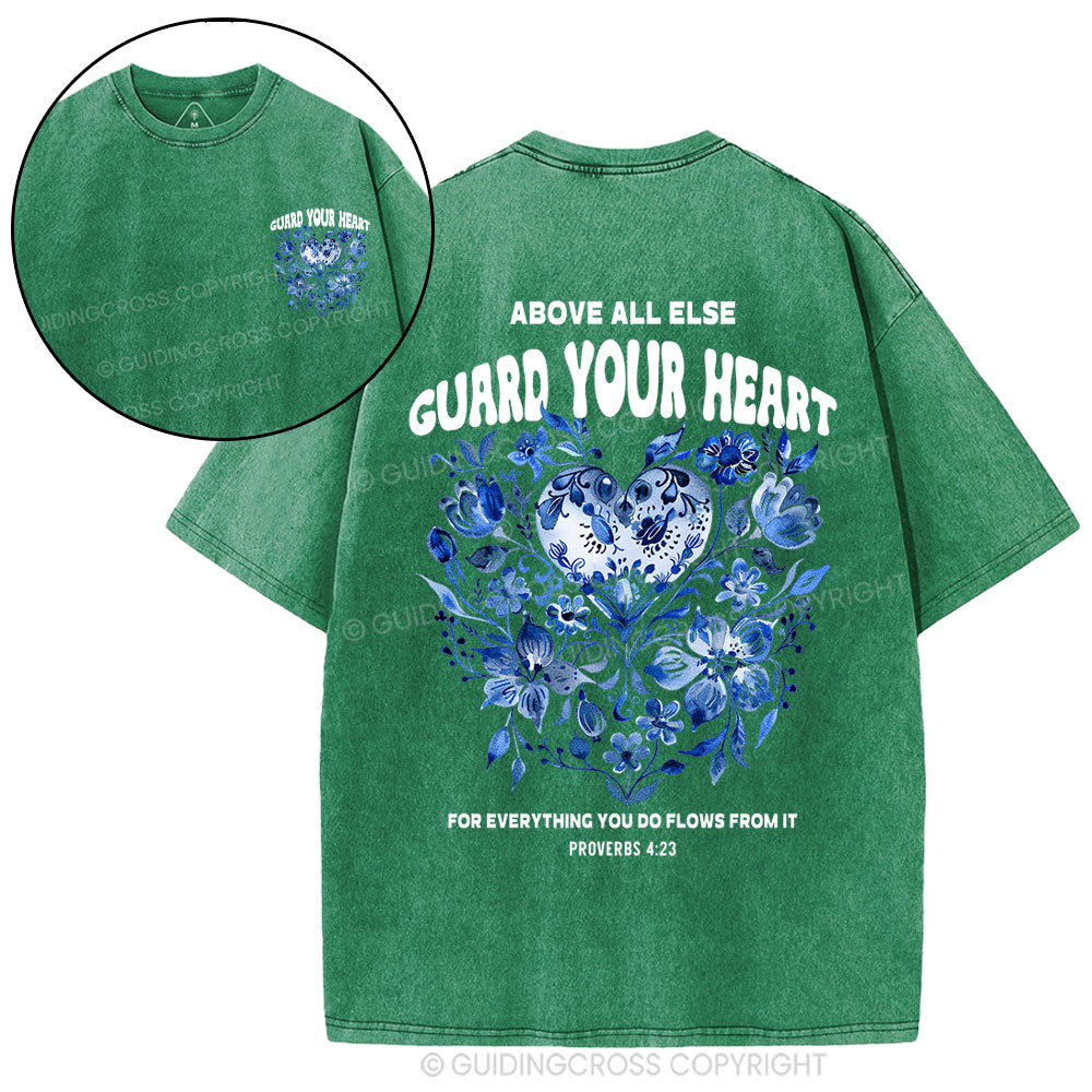 Guard Your Heart Christian Washed T-Shirt