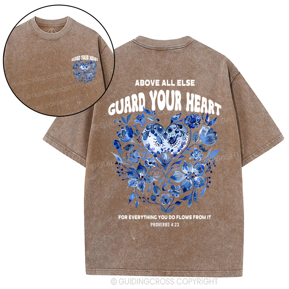 Guard Your Heart Christian Washed T-Shirt