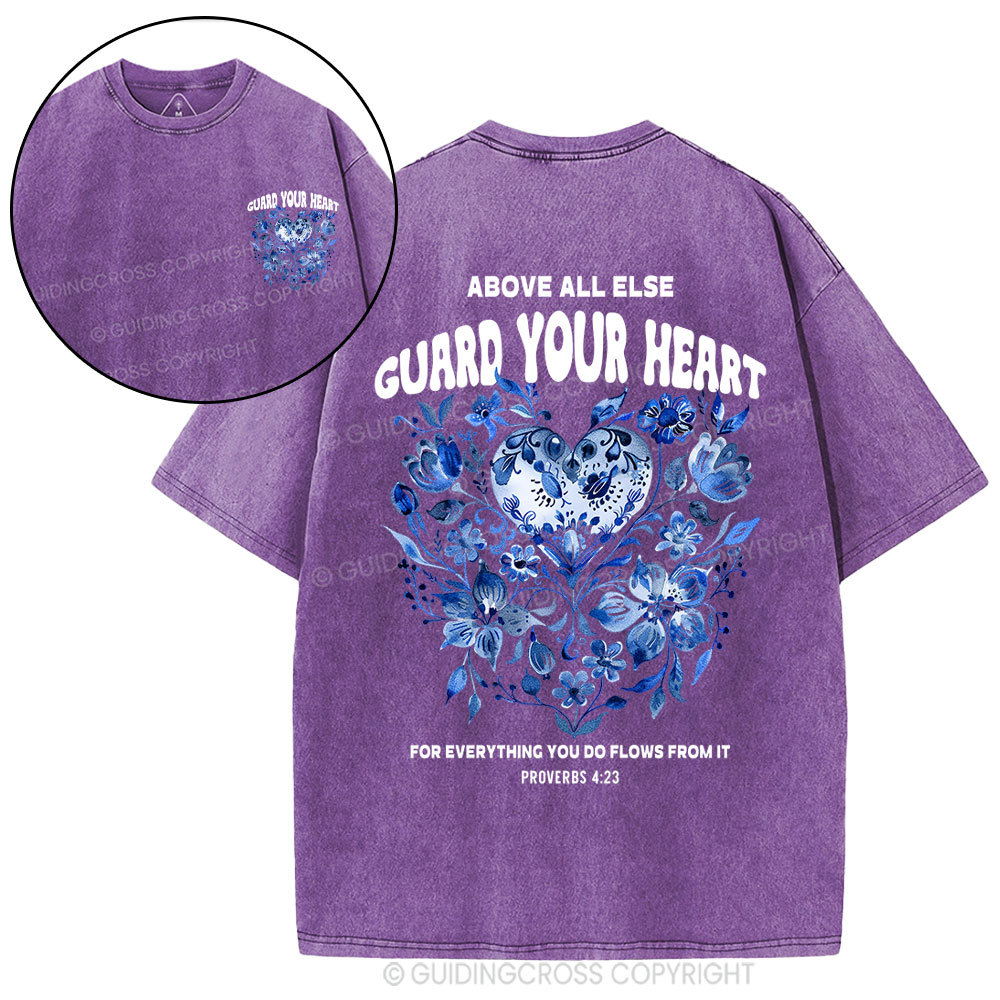 Guard Your Heart Christian Washed T-Shirt