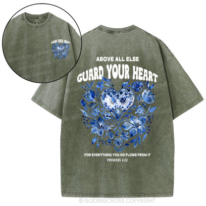 Guard Your Heart Christian Washed T-Shirt