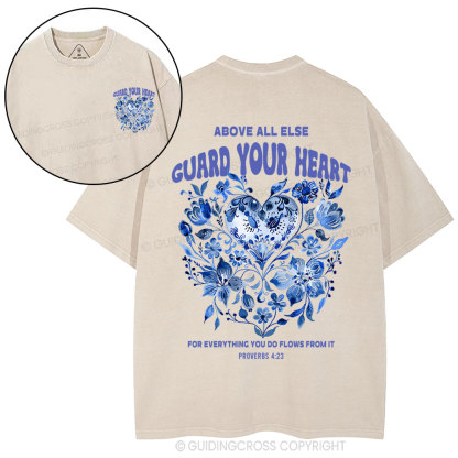 Guard Your Heart Christian Washed T-Shirt