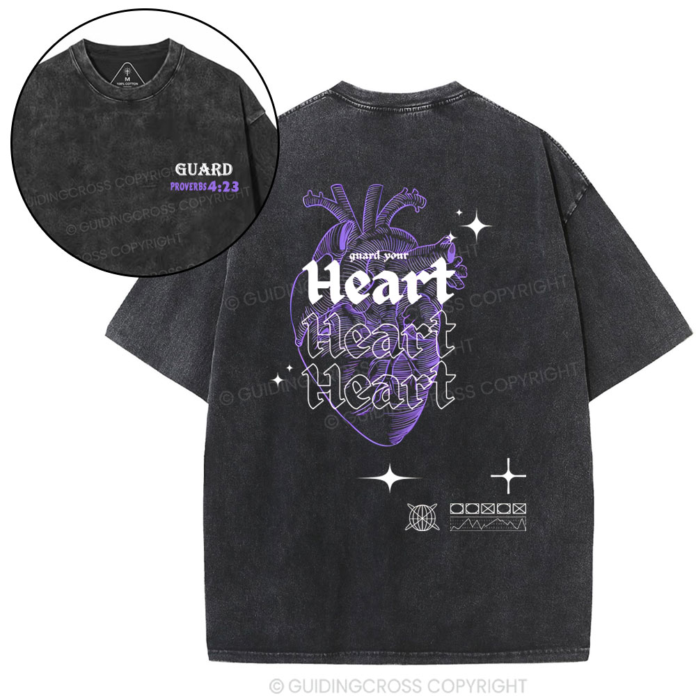 Guard Your Heart Christian Washed T-Shirt