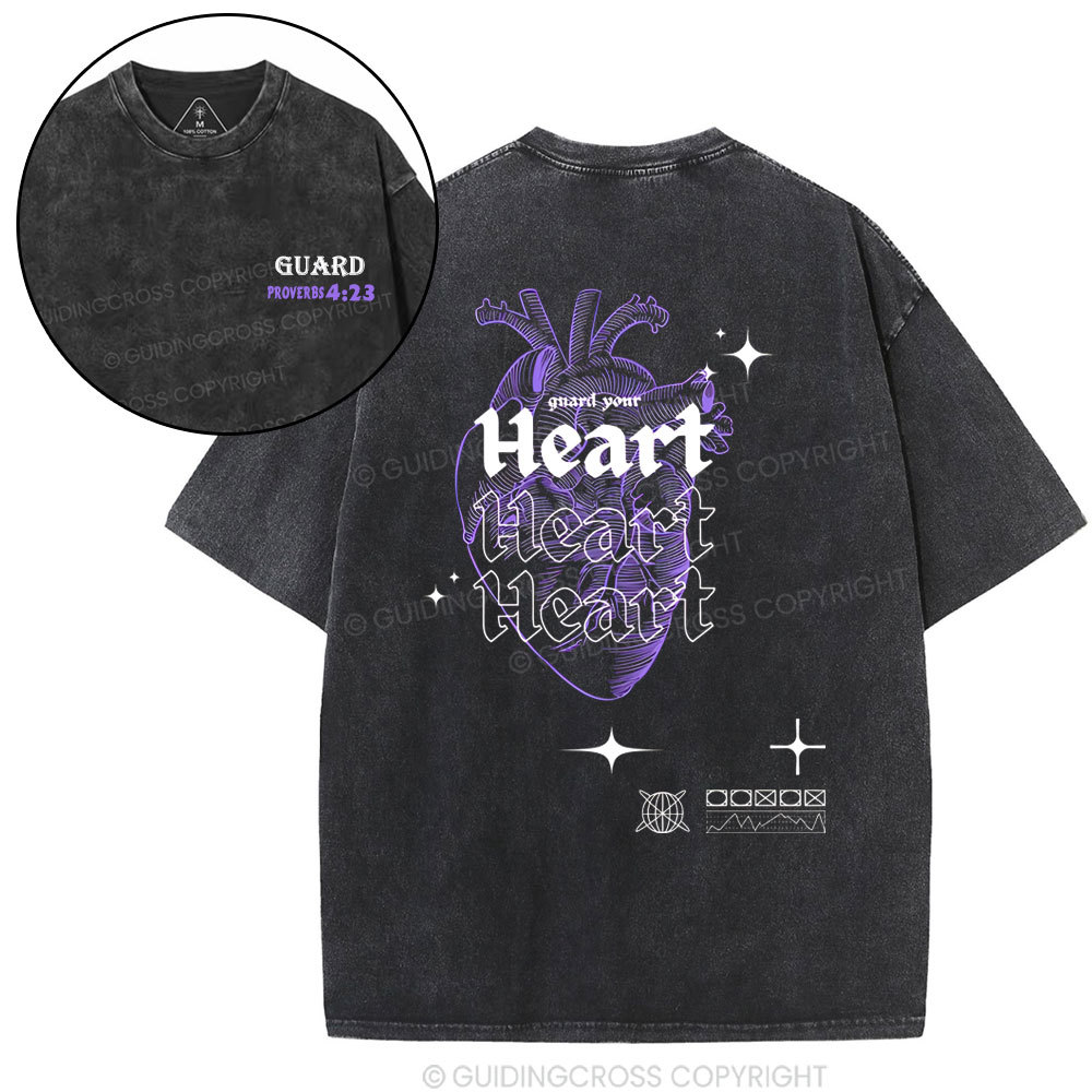 Guard Your Heart Christian Washed T-Shirt