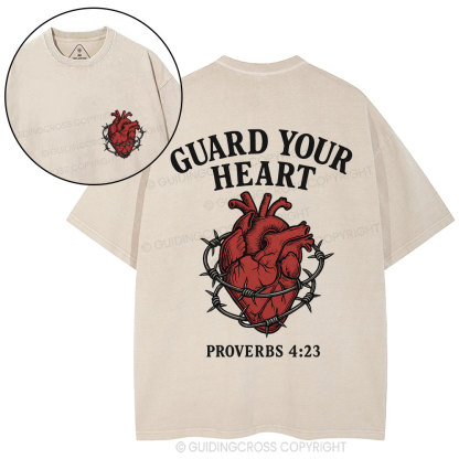 Guard Your Heart Christian Washed T-Shirt