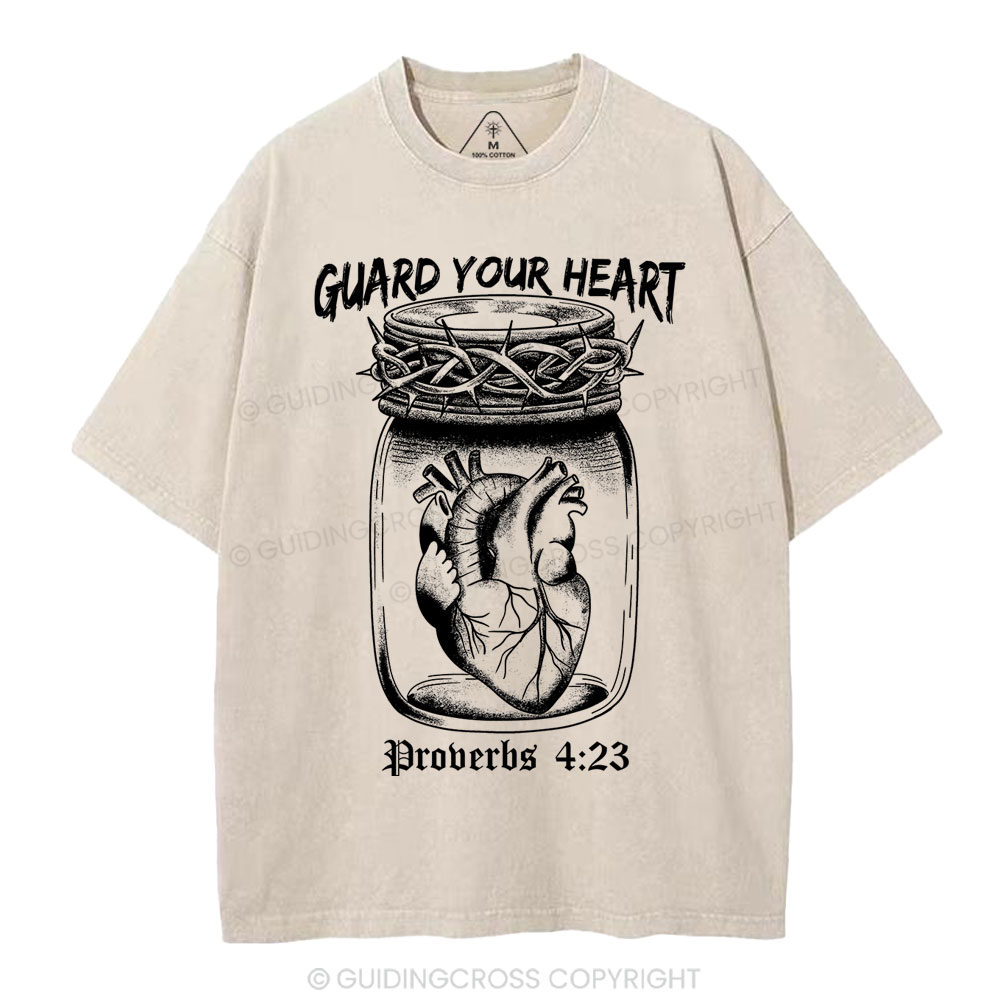 Guard Your Heart Christian Washed T-Shirt
