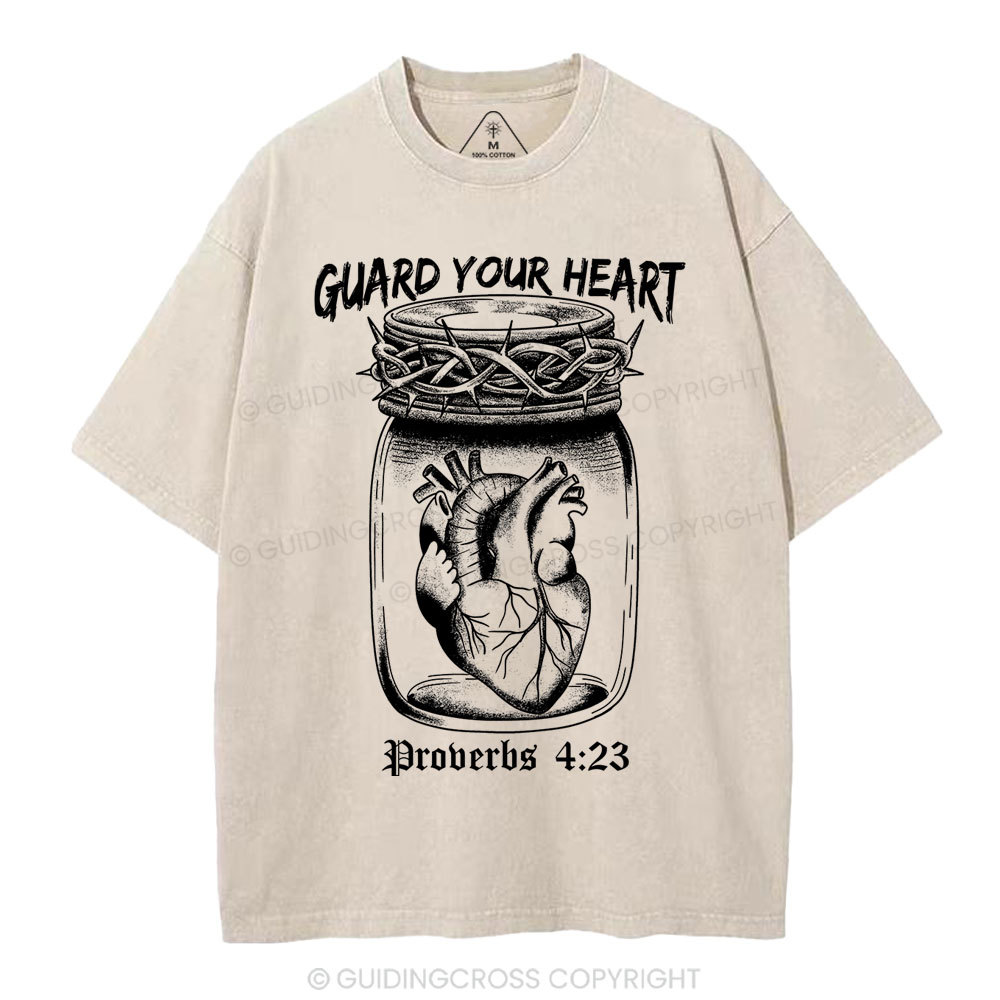 Guard Your Heart Christian Washed T-Shirt