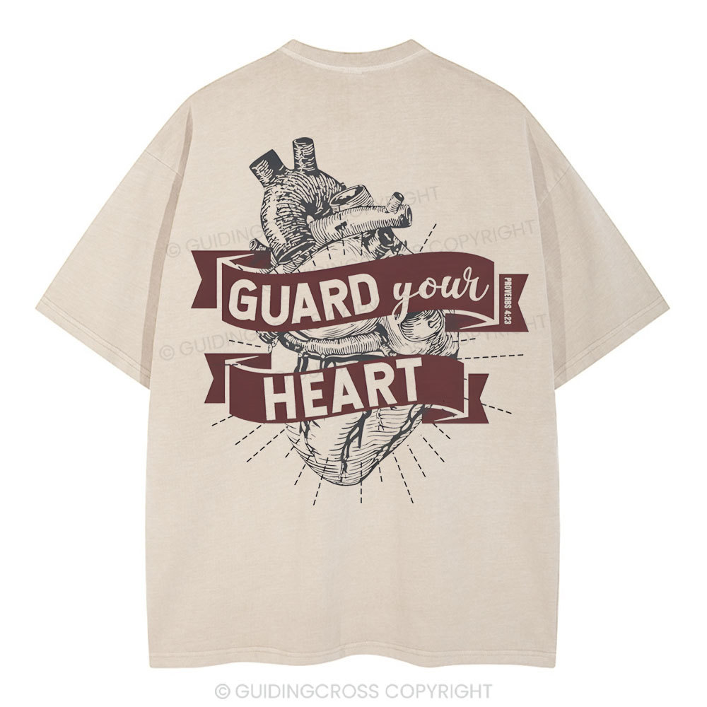 Guard Your Heart Christian Washed T-Shirt