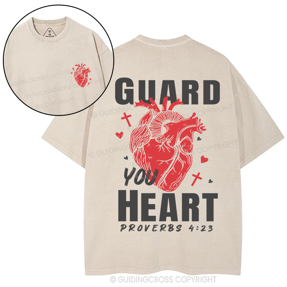 Guard Your Heart Christian Washed T-Shirt