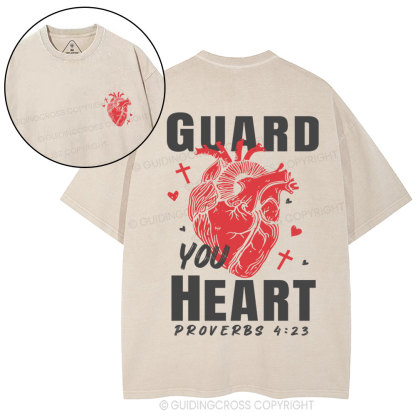 Guard Your Heart Christian Washed T-Shirt