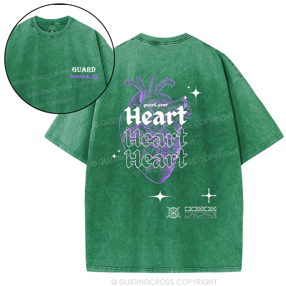 Guard Your Heart Christian Washed T-Shirt