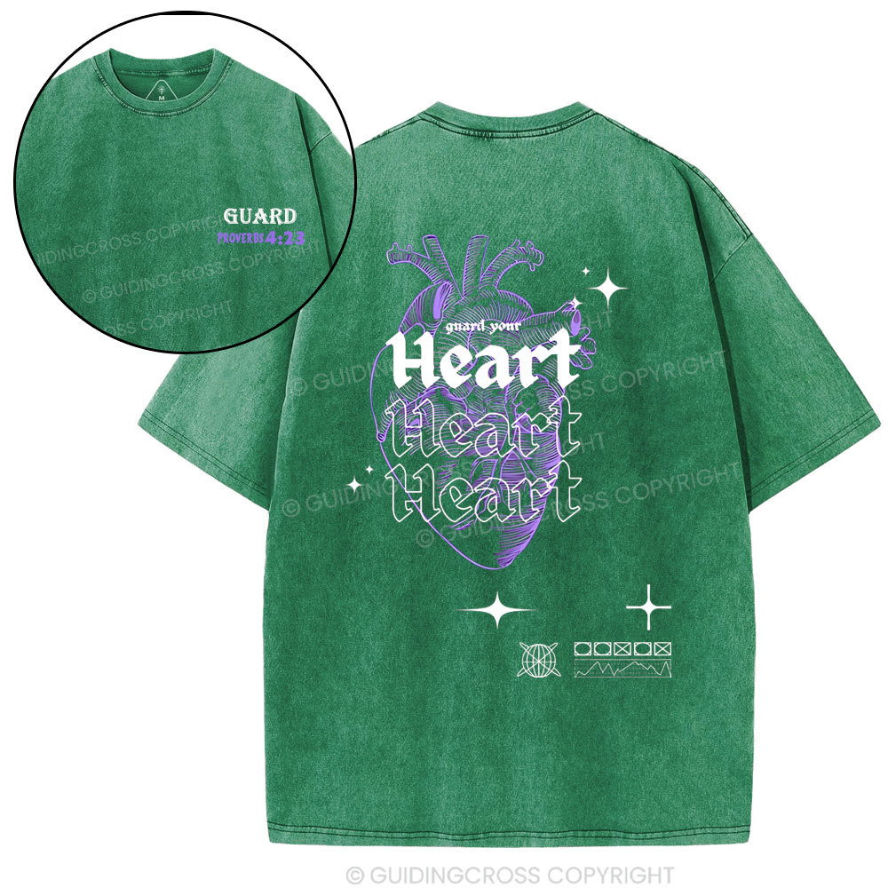 Guard Your Heart Christian Washed T-Shirt