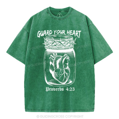 Guard Your Heart Christian Washed T-Shirt
