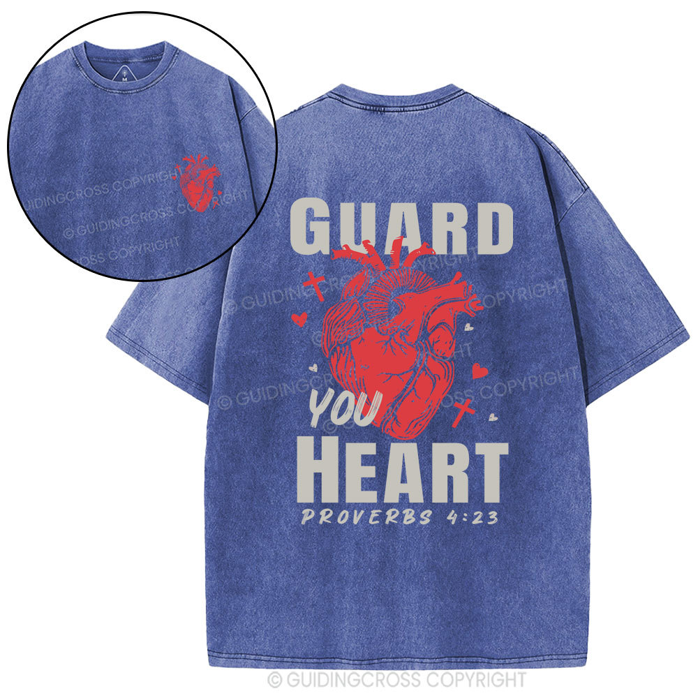 Guard Your Heart Christian Washed T-Shirt