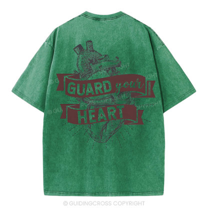 Guard Your Heart Christian Washed T-Shirt