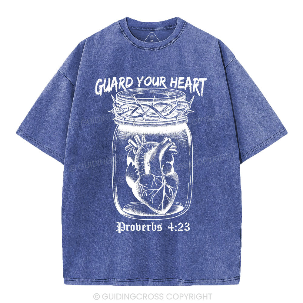 Guard Your Heart Christian Washed T-Shirt