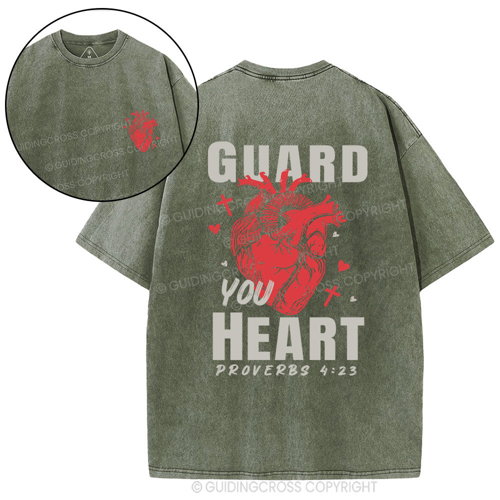 Guard Your Heart Christian Washed T-Shirt