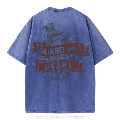 Guard Your Heart Christian Washed T-Shirt