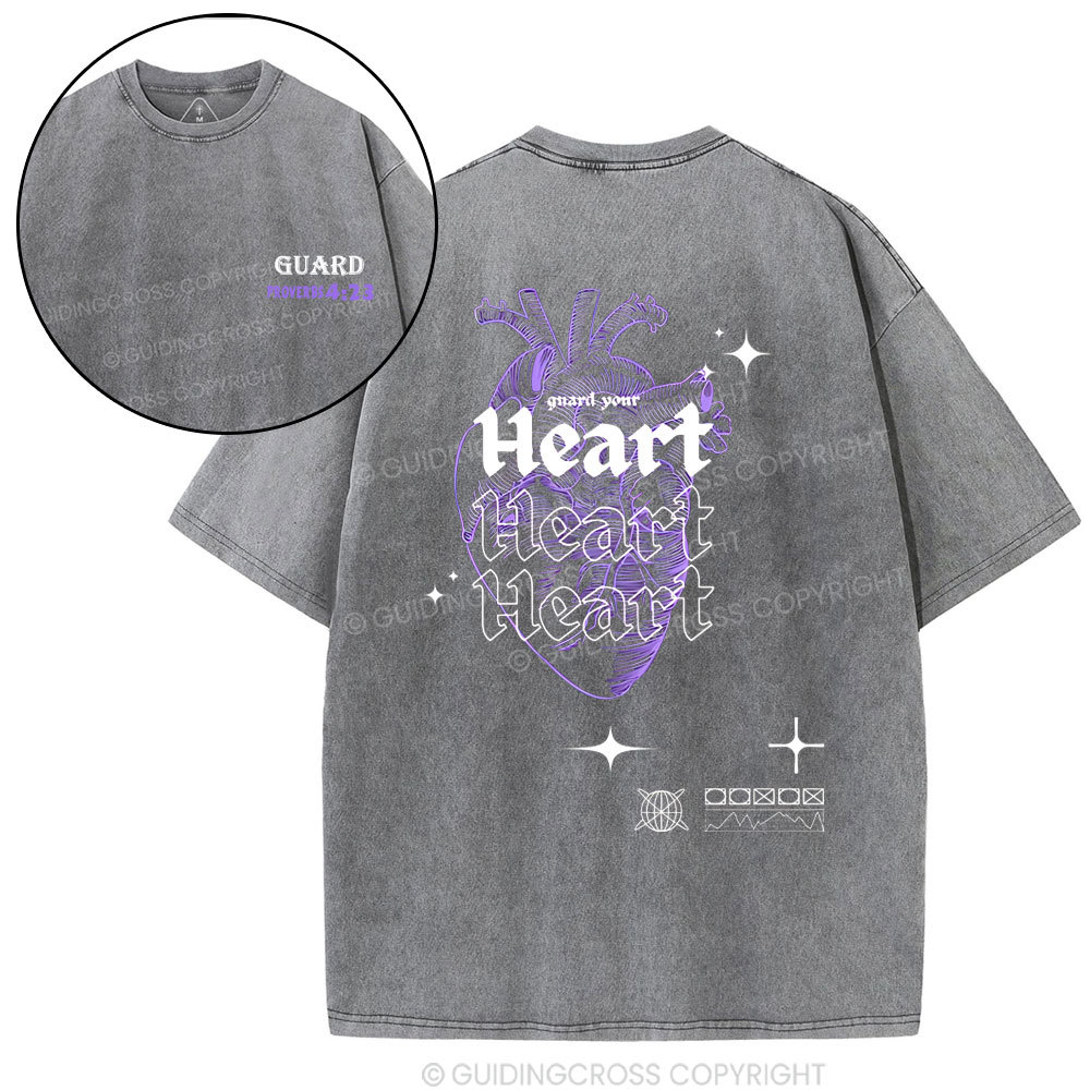 Guard Your Heart Christian Washed T-Shirt