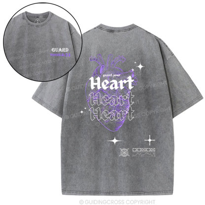 Guard Your Heart Christian Washed T-Shirt
