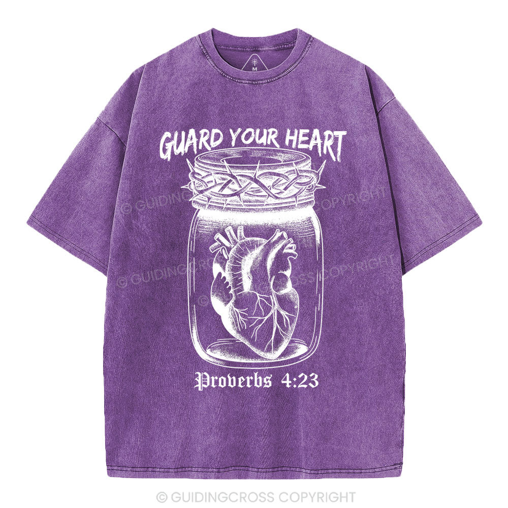 Guard Your Heart Christian Washed T-Shirt