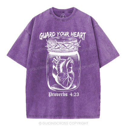 Guard Your Heart Christian Washed T-Shirt