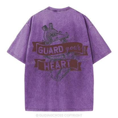 Guard Your Heart Christian Washed T-Shirt