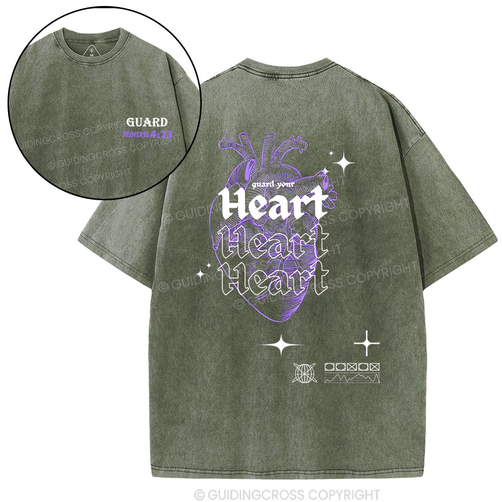 Guard Your Heart Christian Washed T-Shirt