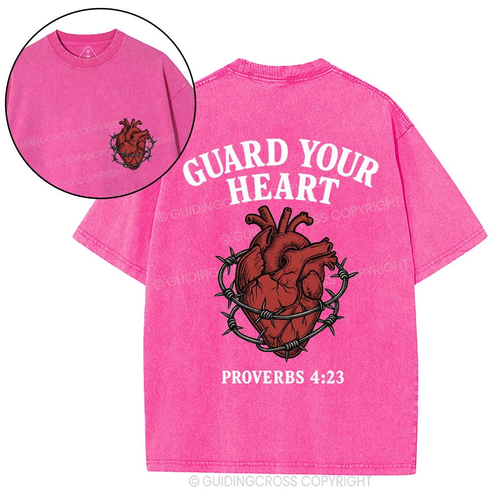 Guard Your Heart Christian Washed T-Shirt