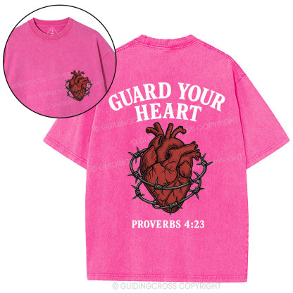 Guard Your Heart Christian Washed T-Shirt