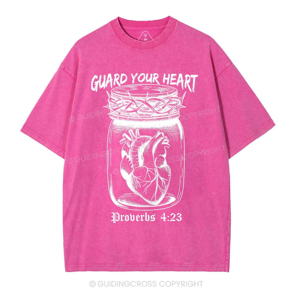 Guard Your Heart Christian Washed T-Shirt