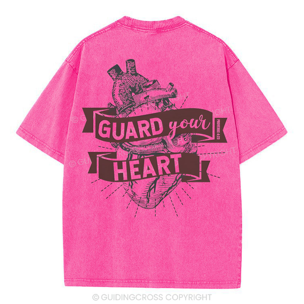 Guard Your Heart Christian Washed T-Shirt