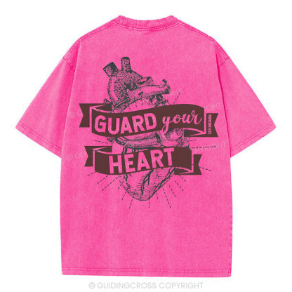 Guard Your Heart Christian Washed T-Shirt