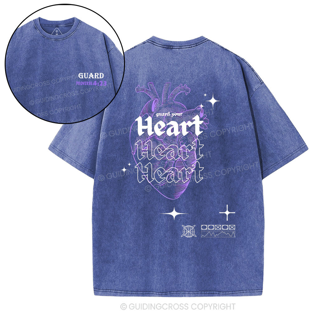 Guard Your Heart Christian Washed T-Shirt