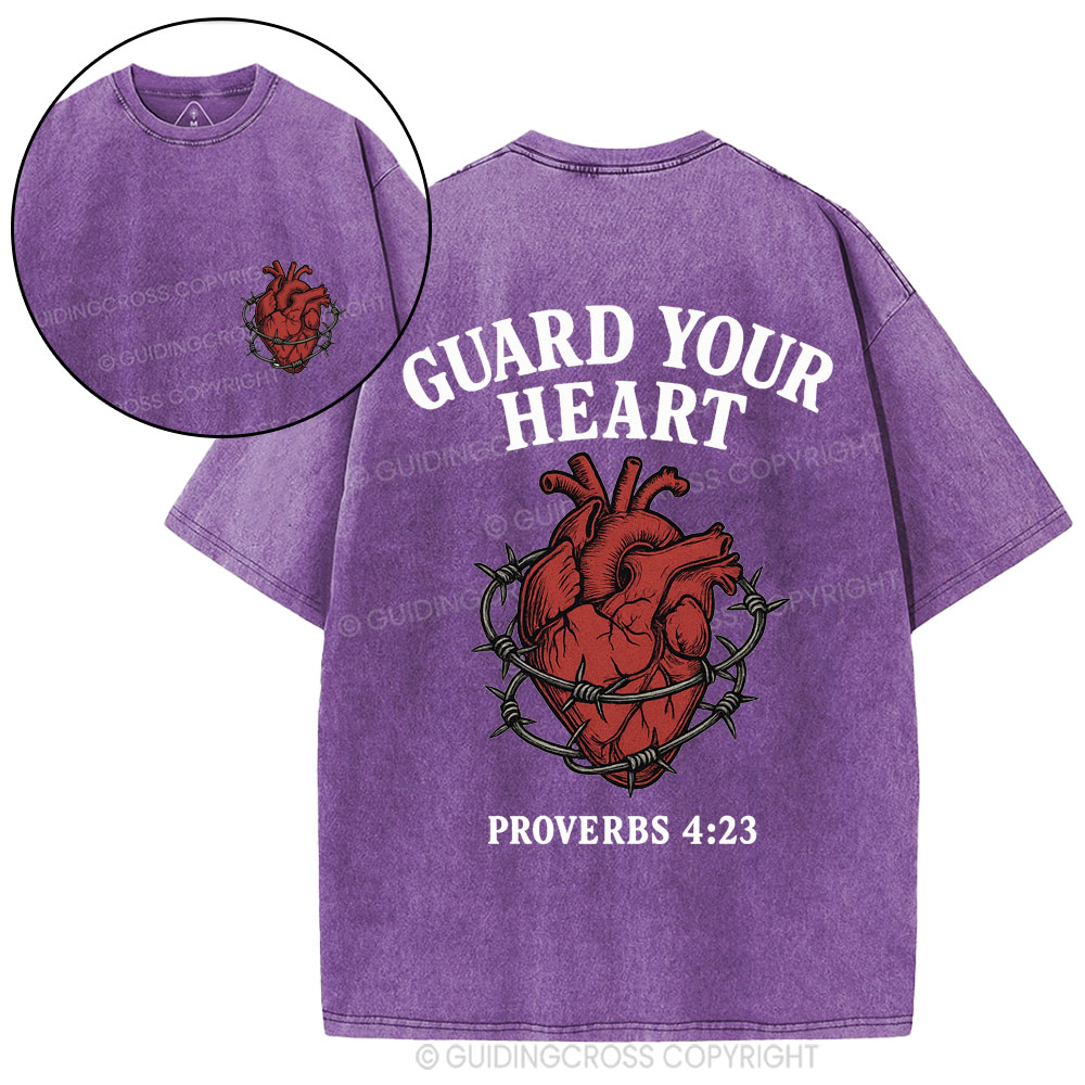 Guard Your Heart Christian Washed T-Shirt
