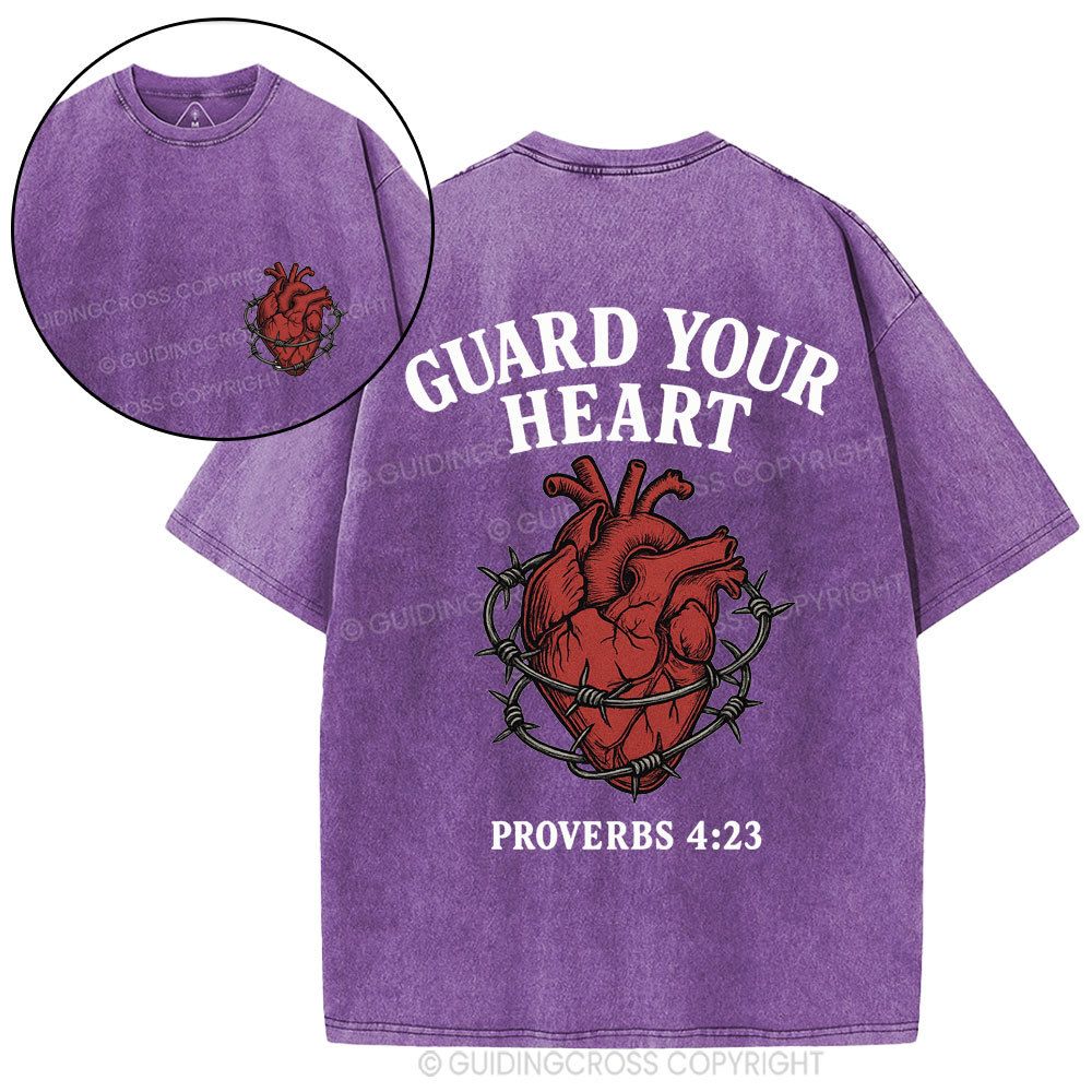 Guard Your Heart Christian Washed T-Shirt