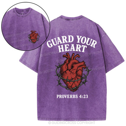 Guard Your Heart Christian Washed T-Shirt