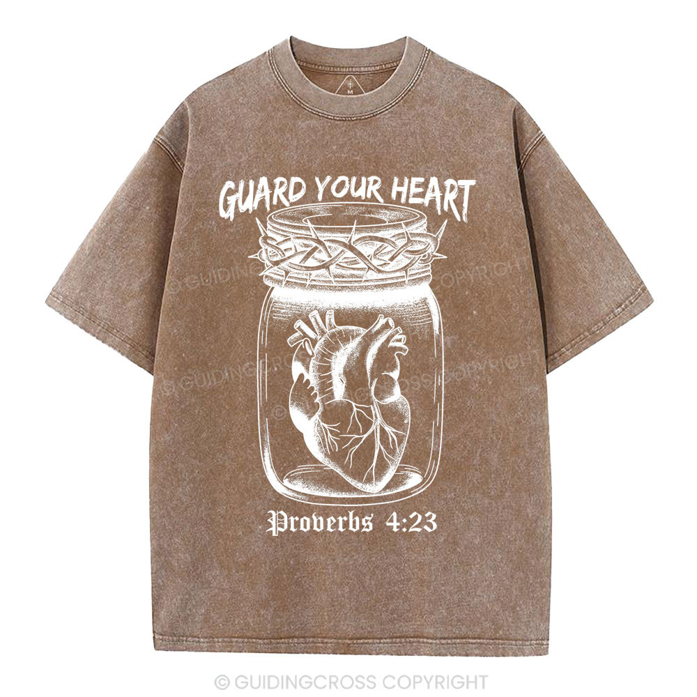 Guard Your Heart Christian Washed T-Shirt