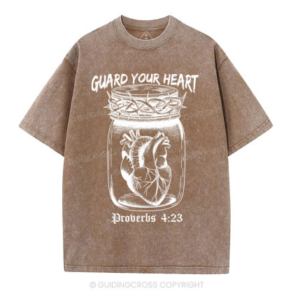 Guard Your Heart Christian Washed T-Shirt