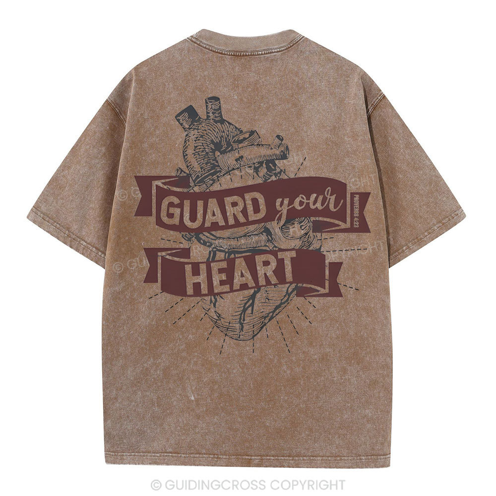 Guard Your Heart Christian Washed T-Shirt