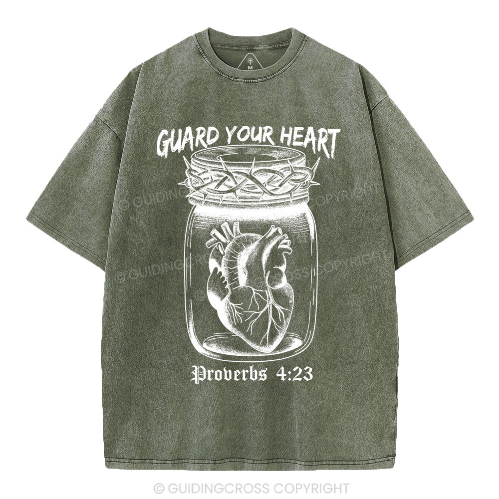 Guard Your Heart Christian Washed T-Shirt