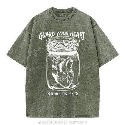 Guard Your Heart Christian Washed T-Shirt