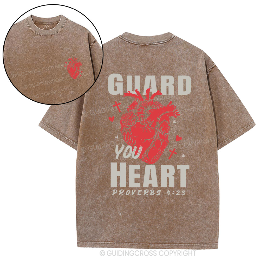 Guard Your Heart Christian Washed T-Shirt