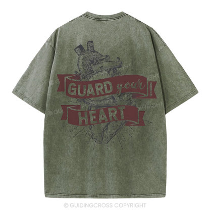 Guard Your Heart Christian Washed T-Shirt