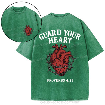 Guard Your Heart Christian Washed T-Shirt